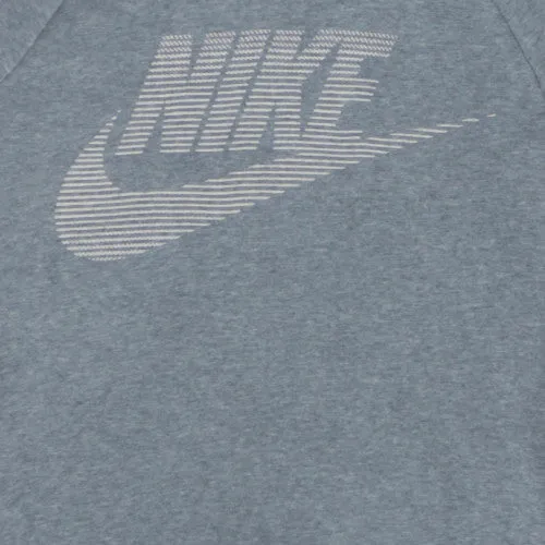Nike Grey Hoodie Men's Small Printed Logo High Neck Pullover Hooded Sweatshirt sold by Vintage Club product image thumbnail 4