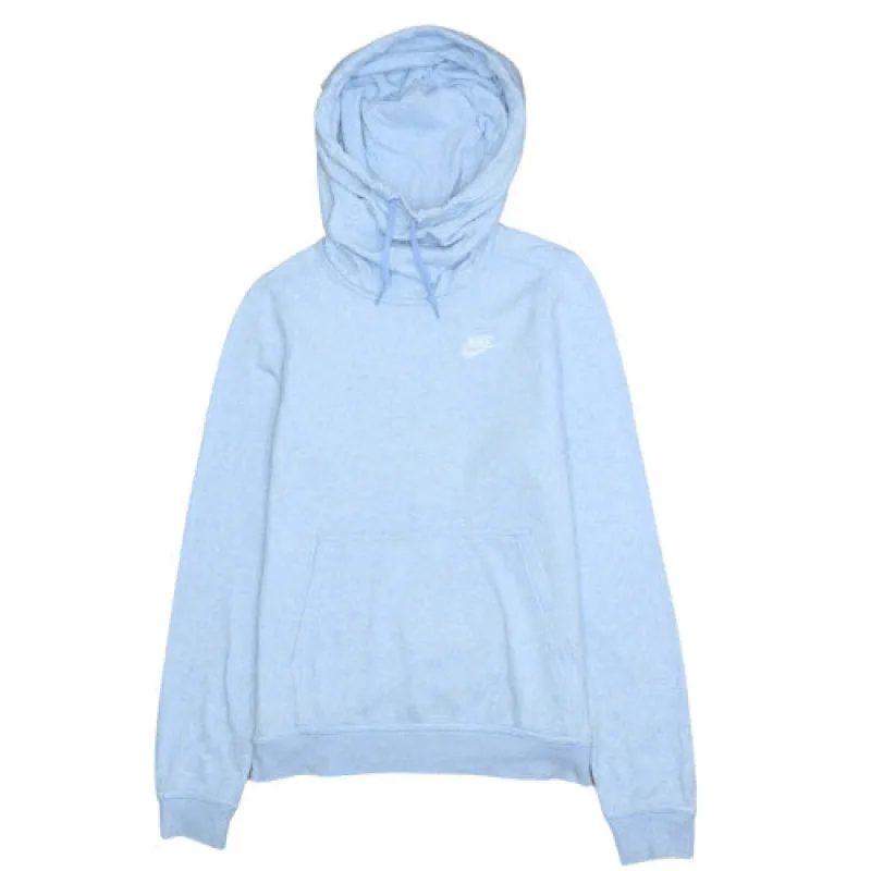 Nike Light Blue Hoodie Men’s XSmall Embroidered Swoosh Logo Kangaroo Pocket Pullover Sweatshirt sold by Vintage Club