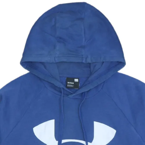 Under Armour Blue Hoodie Men's Large Printed Logo Kangaroo Pocket Pullover Sweatshirt sold by Vintage Club product image thumbnail 3