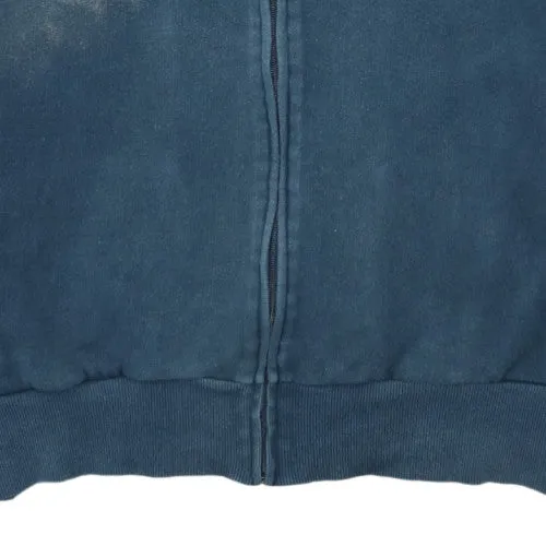 Adidas Green Navy Full Zip Hoodie Men's XLarge Embroidered Logo Three Stripe Hood Pockets Sweatshirt sold by Vintage Club product image thumbnail 5