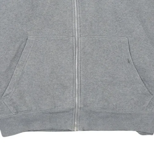 Nike Grey Full Zip Hoodie Men's XXL Embroidered Swoosh Kangaroo Pockets Fleece Sweatshirt sold by Vintage Club product image thumbnail 5