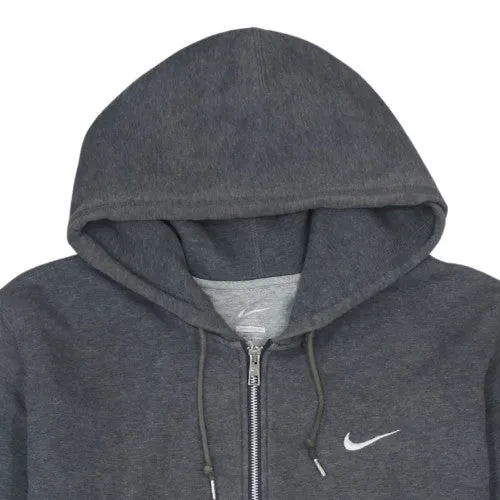 Nike Charcoal Grey Full Zip Hoodie Men's XLarge Embroidered Swoosh Kangaroo Pockets Sweatshirt sold by Vintage Club product image thumbnail 3