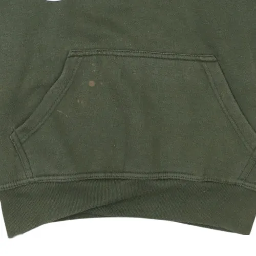 Nike Khaki Green Hoodie Men's Medium Big Printed Logo Kangaroo Pocket Pullover Sweatshirt sold by Vintage Club product image thumbnail 5