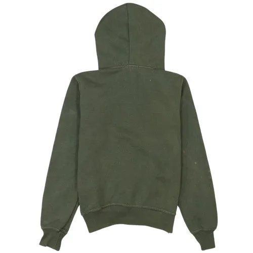 Nike Khaki Green Hoodie Men's Medium Big Printed Logo Kangaroo Pocket Pullover Sweatshirt sold by Vintage Club product image thumbnail 2