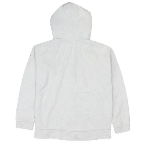 Adidas Light Grey Zip Hoodie Women's Small Logo Sleeve Zip Pockets Casual Sweatshirt sold by Vintage Club product image thumbnail 2