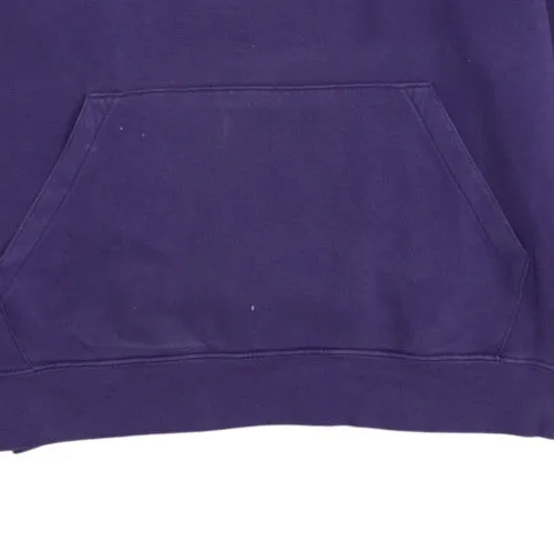 Russell Athletic Purple Hoodie Men's Medium Embroidered Chest Logo Kangaroo Pocket Pullover Sweatshirt sold by Vintage Club product image thumbnail 5
