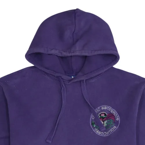 Russell Athletic Purple Hoodie Men's Medium Embroidered Chest Logo Kangaroo Pocket Pullover Sweatshirt sold by Vintage Club product image thumbnail 3