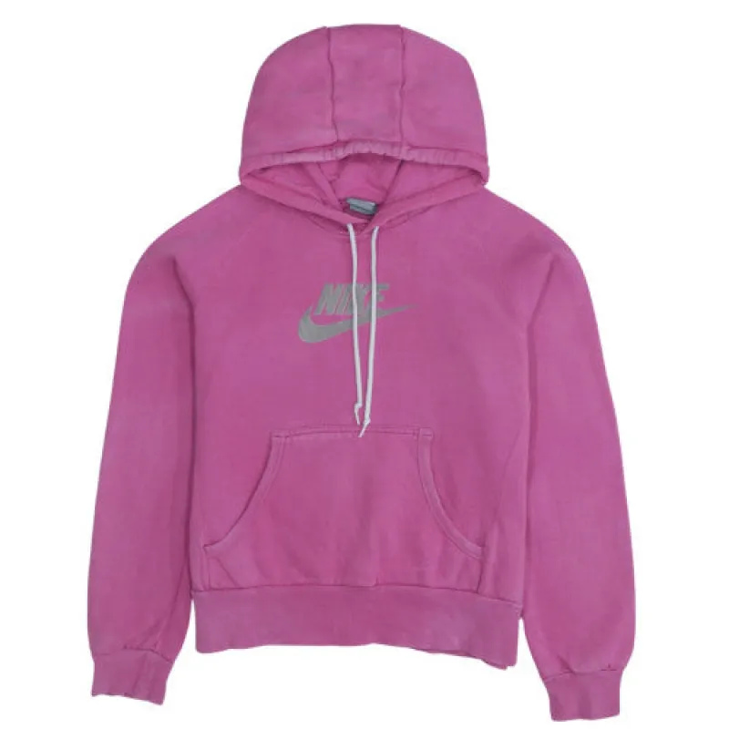 Nike Pink Pullover Hoodie Men's Large Printed Chest Logo Kangaroo Pocket Sweatshirt sold by Vintage Club