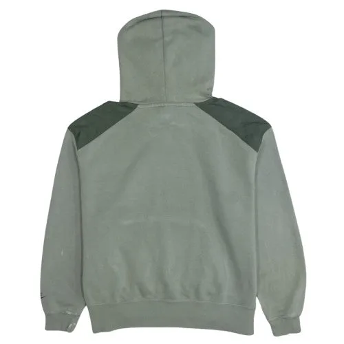 Nike Khaki Green Hoodie Men's Small Oversized Fit Printed Logos Kangaroo Pocket Sweatshirt sold by Vintage Club product image thumbnail 2