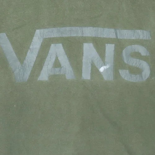 Vans Khaki Green Hoodie Men's Small Printed Logo Kangaroo Pocket Pullover Sweatshirt sold by Vintage Club product image thumbnail 4