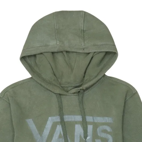 Vans Khaki Green Hoodie Men's Small Printed Logo Kangaroo Pocket Pullover Sweatshirt sold by Vintage Club product image thumbnail 3