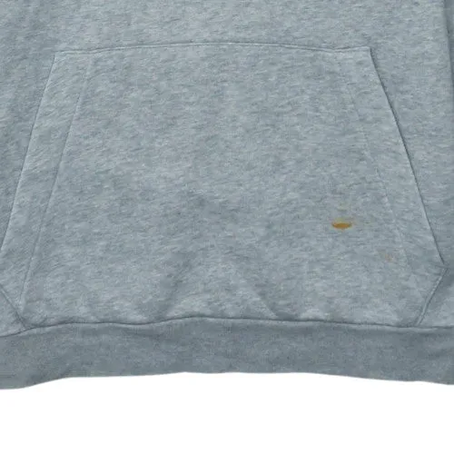 Adidas Grey Hoodie Men's Medium Big Trefoil Printed Logo Kangaroo Pocket Pullover Sweatshirt sold by Vintage Club product image thumbnail 5