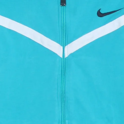 Nike Turquoise Full Zip Jacket Men's Medium White Chevron Printed Swoosh Track Top sold by Vintage Club product image thumbnail 4
