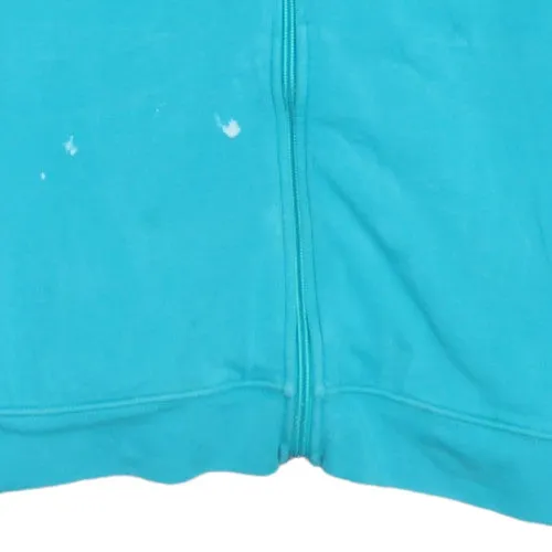 Nike Turquoise Full Zip Jacket Men's Medium White Chevron Printed Swoosh Track Top sold by Vintage Club product image thumbnail 5