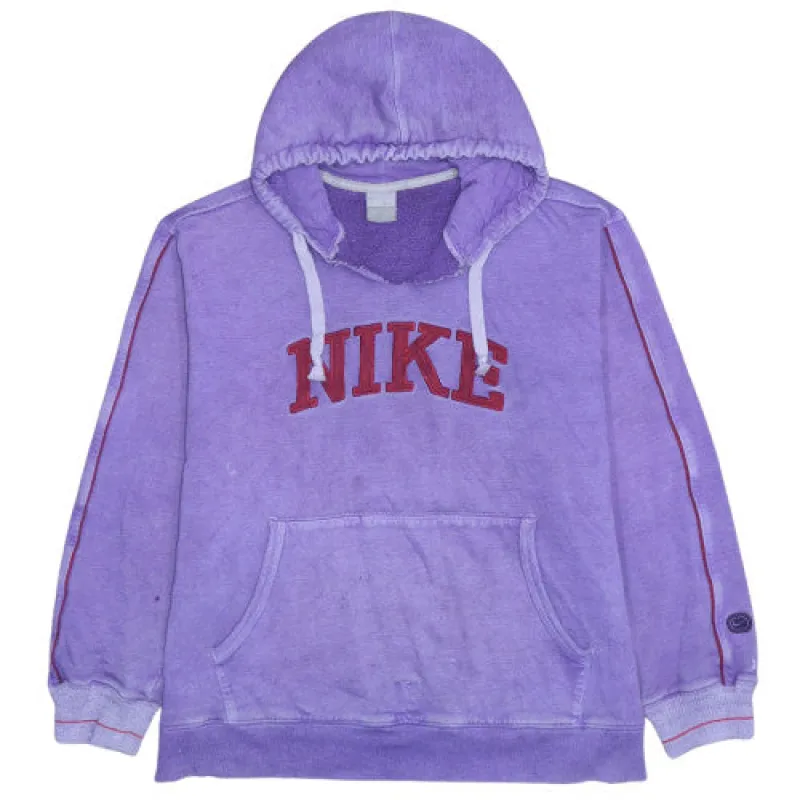 Nike Purple Pullover Hoodie Men’s XLarge Embroidered Logo Kangaroo Pocket Casual Sweatshirt sold by Vintage Club