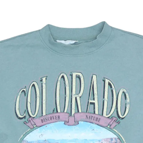 Primark Green Colorado Sweatshirt Men's Small Printed Graphic Crewneck Pullover Fleece Top sold by Vintage Club product image thumbnail 3