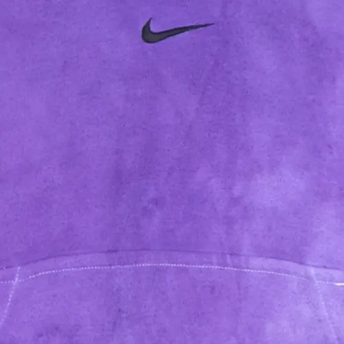 Nike Purple Hoodie Men's Small Embroidered Swoosh Tie Dye Effect Kangaroo Pocket Sweatshirt sold by Vintage Club product image thumbnail 4