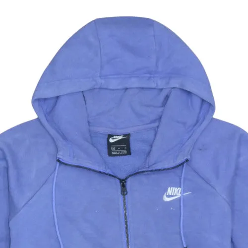 Nike Purple Full Zip Hoodie Women’s Medium Printed Swoosh Logo Kangaroo Pocket Sweatshirt sold by Vintage Club product image thumbnail 3