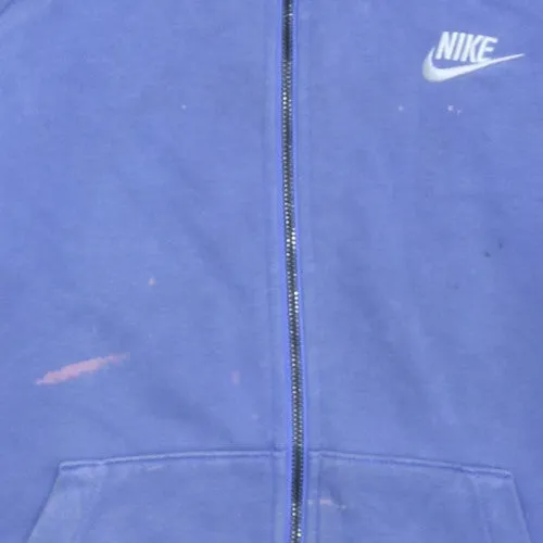 Nike Purple Full Zip Hoodie Women’s Medium Printed Swoosh Logo Kangaroo Pocket Sweatshirt sold by Vintage Club product image thumbnail 4