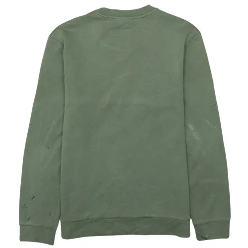 HUGO BOSS Khaki Green Sweatshirt Men's Medium Printed Chest Logo Crewneck Pullover Top sold by Vintage Club product image thumbnail 2