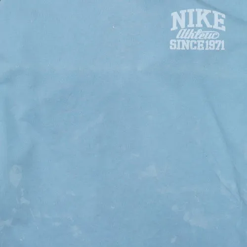 Nike Light Blue Sweatshirt Men's Large Printed Logo Raglan Long Sleeve Pullover Top sold by Vintage Club product image thumbnail 4