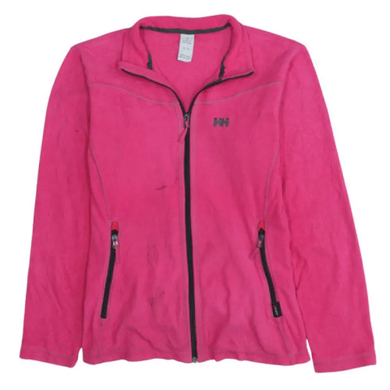 Helly Hansen Pink Fleece Jacket Men's XLarge Full Zip Embroidered HH Logo Pockets Outdoor Top sold by Vintage Club
