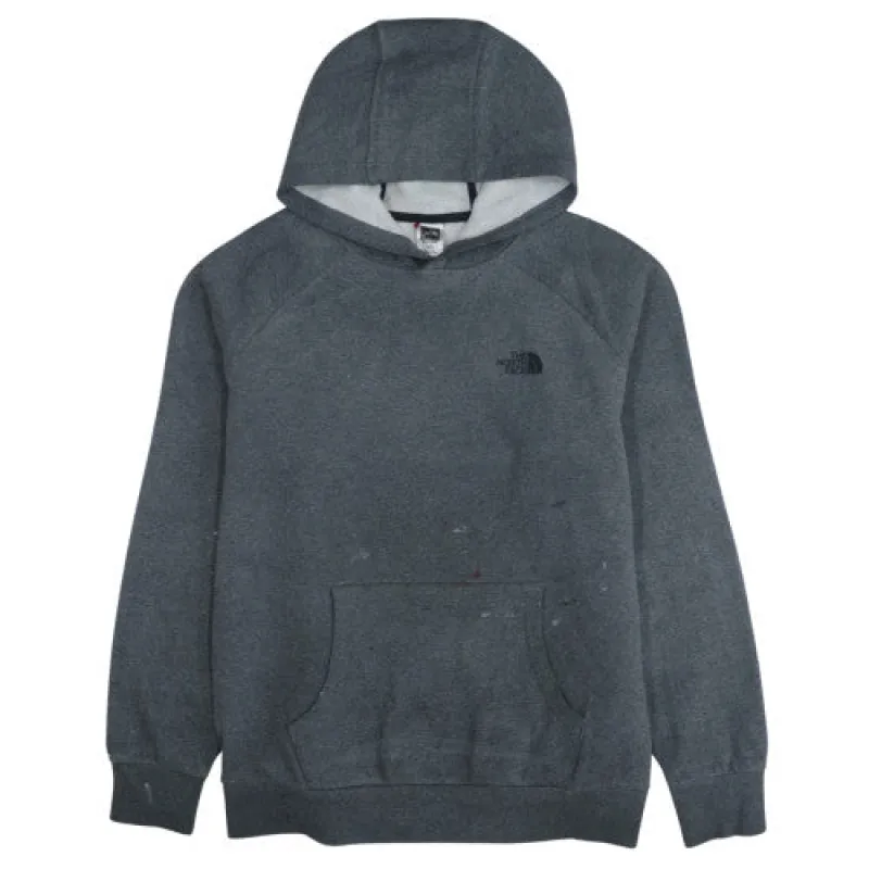 The North Face Dark Grey Hoodie Men's XLarge Printed Back Logo Kangaroo Pocket Sweatshirt sold by Vintage Club