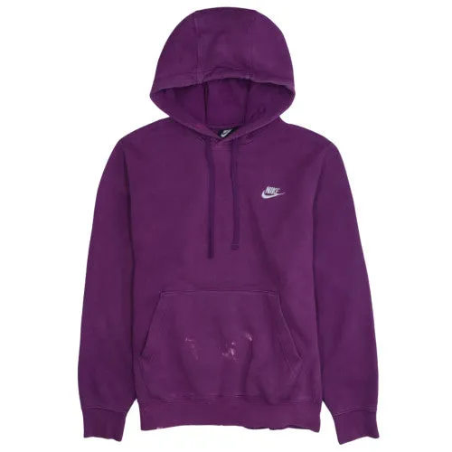 Nike Purple Hoodie Men's Small Embroidered Swoosh Logo Kangaroo Pocket Pullover Sweatshirt sold by Vintage Club