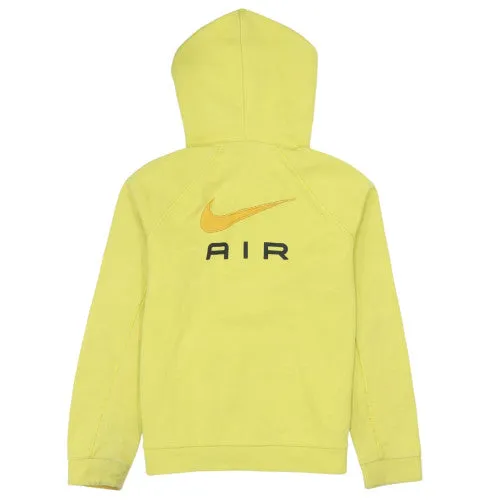 Nike Yellow Hoodie Women’s XLarge Printed Air Logo Kangaroo Pocket Pullover Sweatshirt sold by Vintage Club product image thumbnail 2