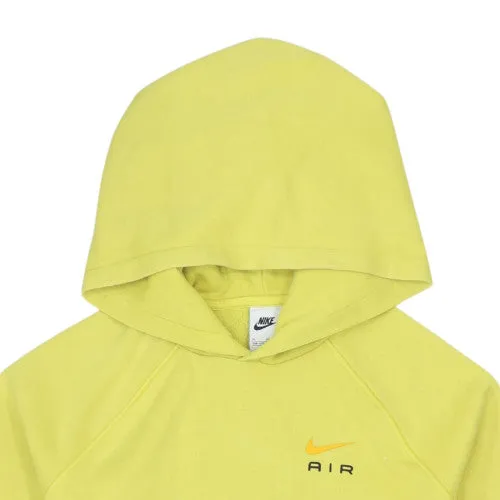 Nike Yellow Hoodie Women’s XLarge Printed Air Logo Kangaroo Pocket Pullover Sweatshirt sold by Vintage Club product image thumbnail 3