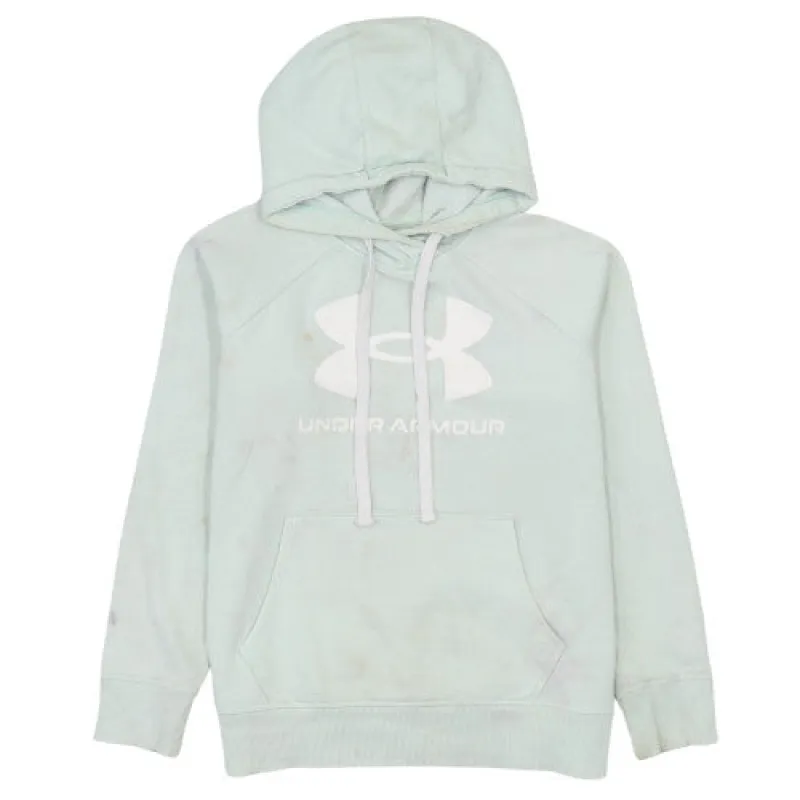 Under Armour Light Mint Green Hoodie Men's Small Printed Logo Kangaroo Pocket Pullover Sweatshirt sold by Vintage Club