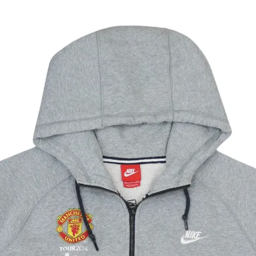 Nike Grey Full Zip Hoodie Men's XXLarge Manchester United AON Embroidered Logos Sweatshirt sold by Vintage Club product image thumbnail 3