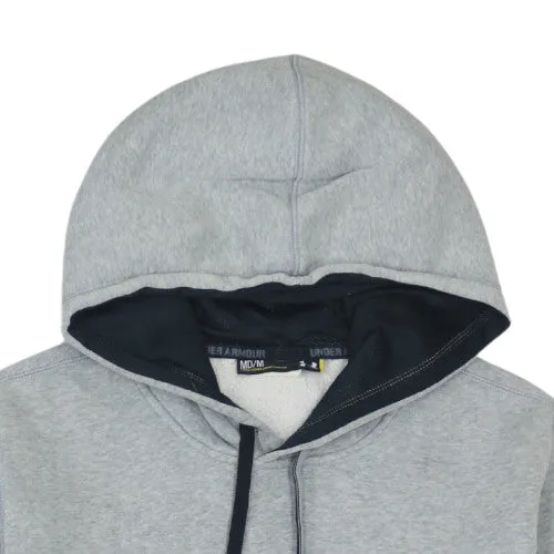 Under Armour Grey Hoodie Men's Medium Embroidered Logo Drawstring Hood Kangaroo Pocket Sweatshirt sold by Vintage Club product image thumbnail 3