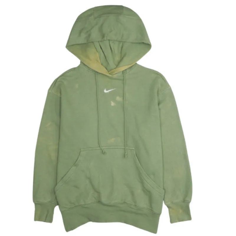 Nike Sage Green Hoodie Men's Small Embroidered Swoosh Kangaroo Pocket Pullover Sweatshirt sold by Vintage Club