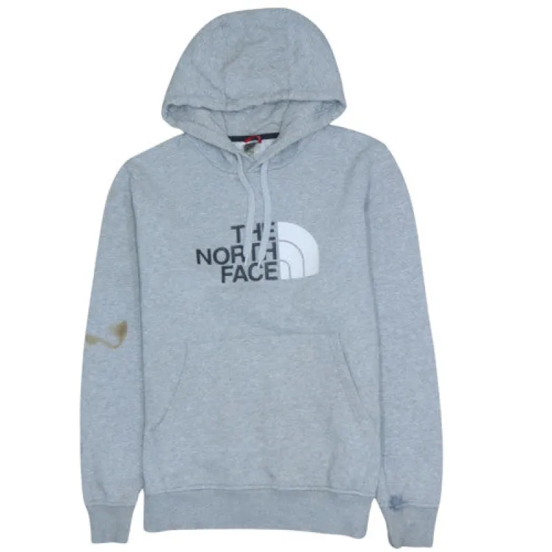 The North Face Grey Hoodie Men's Medium Printed Logo Kangaroo Pocket Pullover Sweatshirt sold by Vintage Club