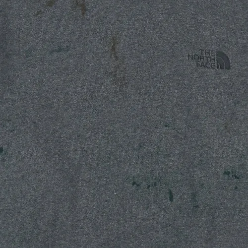 The North Face Dark Grey Hoodie Men's Medium Printed Logo Pullover Sweatshirt sold by Vintage Club product image thumbnail 4