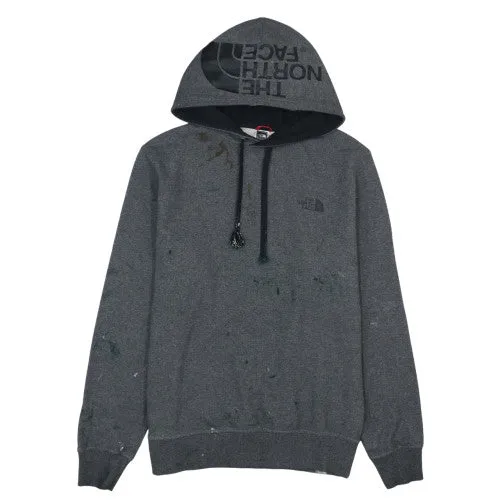The North Face Dark Grey Hoodie Men's Medium Printed Logo Pullover Sweatshirt sold by Vintage Club