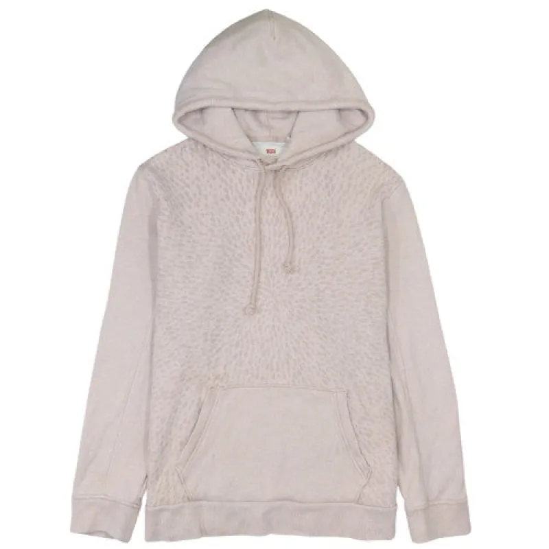 Levi's Light Pink Hoodie Men's Large Textured Front Panel Kangaroo Pocket Pullover Sweatshirt made by Levi's