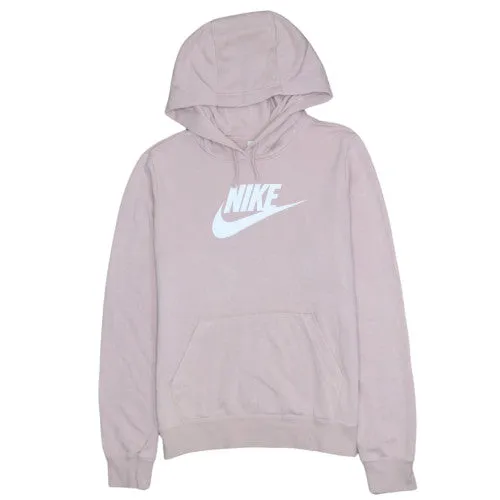 Nike Light Pink Hoodie Men's Small Printed Logo Kangaroo Pocket Pullover Sweatshirt sold by Vintage Club