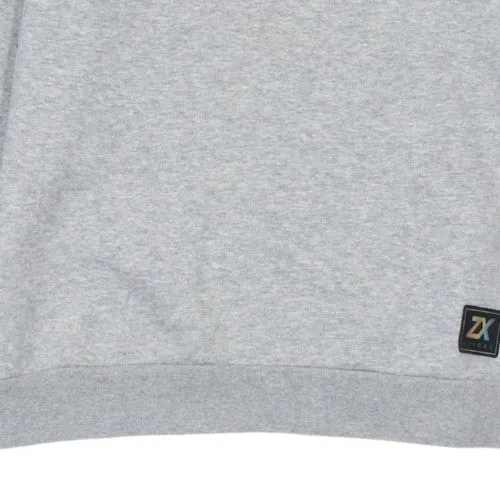 Adidas Grey Colourblock Sweatshirt Men's Small Printed Trefoil Logo Crewneck Pullover Top sold by Vintage Club product image thumbnail 5
