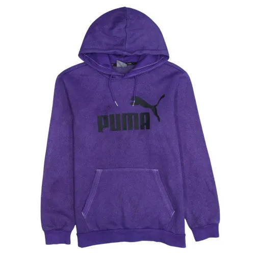 Puma Purple Hoodie Men's Small Printed Chest Logo Front Pocket Pullover Sweatshirt sold by Vintage Club