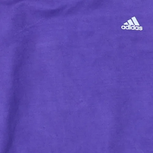 Adidas Purple Sweatshirt Women's XXL Three Stripe Sleeves Embroidered Logo Pullover Top sold by Vintage Club product image thumbnail 4