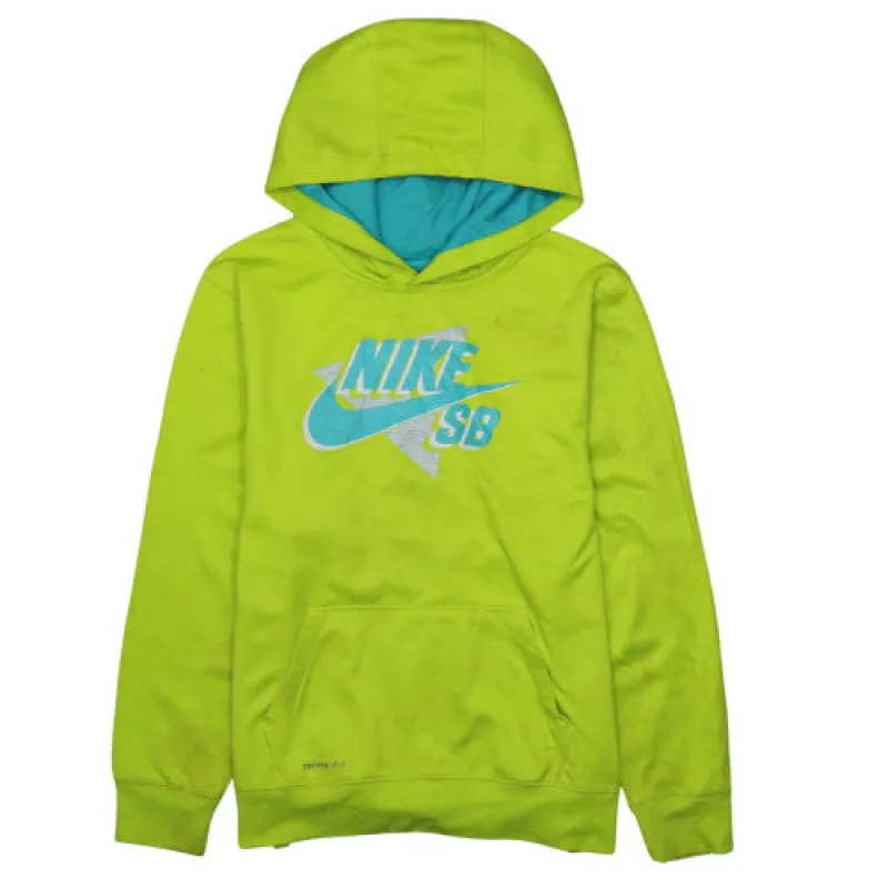 Nike Lime Green Hoodie Men’s XLarge Printed SB Logo Thermo Fit Pullover Sweatshirt made by Nike