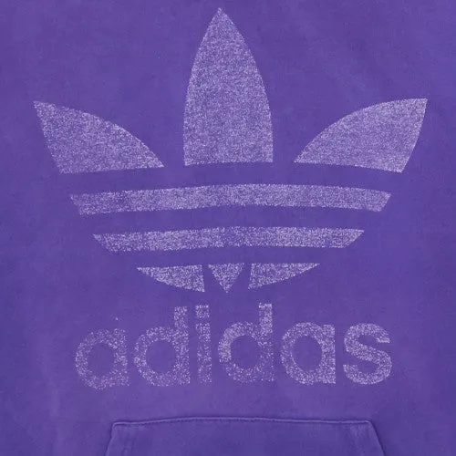 Adidas Purple Hoodie Men's XLarge Trefoil Printed Logo Front Pocket Pullover Sweatshirt sold by Vintage Club product image thumbnail 4