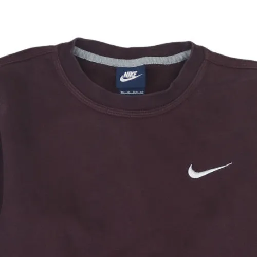 Nike Burgundy Red Sweatshirt Men’s XSmall Embroidered Swoosh Logo Crewneck Pullover Fleece Top sold by Vintage Club product image thumbnail 3