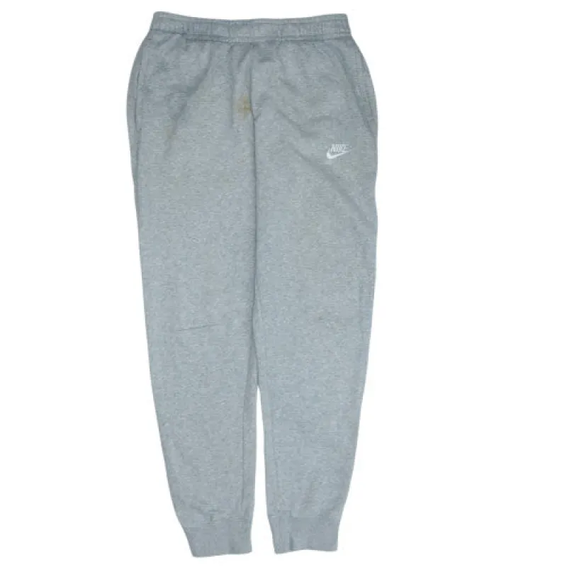 Nike Grey Joggers Men’s Small Elastic Waist Cuffed Hem Printed Swoosh Sweatpants made by Nike
