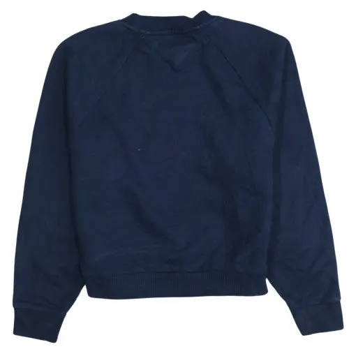 Tommy Jeans Navy Blue Sweatshirt Men's Small Embroidered Logo Crewneck Pullover Top sold by Vintage Club product image thumbnail 2