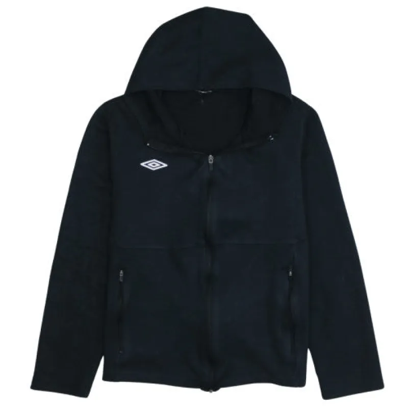 Umbro Black Hoodie Men's Small Full Zip Embroidered Logo Zip Pockets Casual Sweatshirt made by Umbro