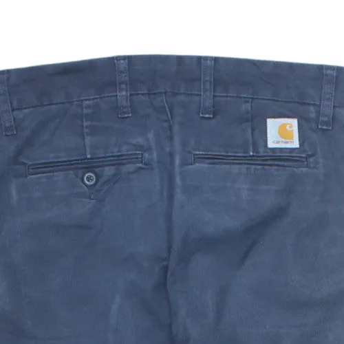 Carhartt Navy Blue Shorts Men's 28 Chino Style Back Logo Patch Casual sold by Vintage Club product image thumbnail 4