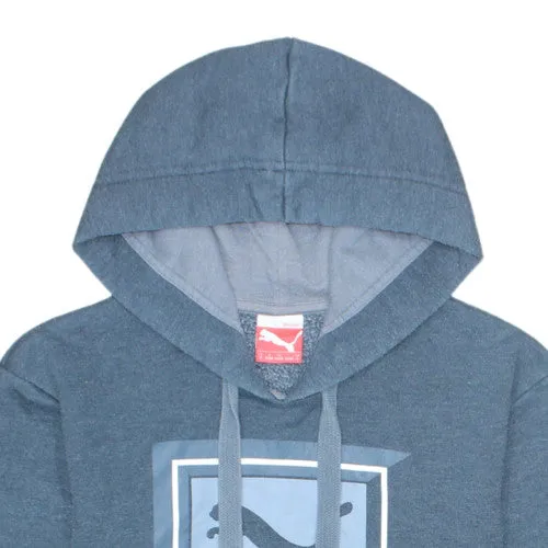 Puma Blue Hoodie Men's Small Printed Logo Drawstring Hood Front Pocket Sweatshirt sold by Vintage Club product image thumbnail 3